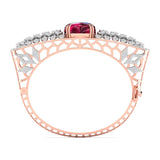 Ivana Jewels Bracelets 12.42ct Oval Cabochon Diamond Bangle