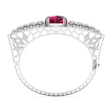 Ivana Jewels Bracelets 12.42ct Oval Cabochon Diamond Bangle