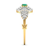 Ivana Jewels Bracelets 5.8ct Halo Emerald Diamond Bangle