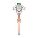 Ivana Jewels Bracelets 5.8ct Halo Emerald Diamond Bangle