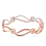 Ivana Jewels Bracelets Diamond Floral Bangle