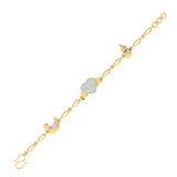Ivana Jewels Bracelets Gold Heart Bracelet with Pave Diamonds