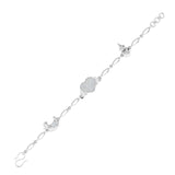 Ivana Jewels Bracelets Gold Heart Bracelet with Pave Diamonds