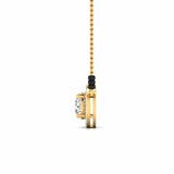 Ivana Jewels Charms & Pendant 80 Pointers Round Cut Solitaire Diamond Halo Mangalsutra
