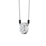 Ivana Jewels Charms & Pendant 80 Pointers Round Cut Solitaire Diamond Halo Mangalsutra