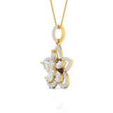 Ivana Jewels Charms & Pendant Fancy & Round Cut Diamonds Blossom of Brilliance Pendant