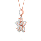 Ivana Jewels Charms & Pendant Fancy & Round Cut Diamonds Blossom of Brilliance Pendant