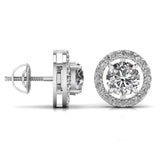Ivana Jewels Earrings 2.5 Carat Centre Round Solitaire Diamond Earring