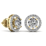 Ivana Jewels Earrings 2.5 Carat Centre Round Solitaire Diamond Earring