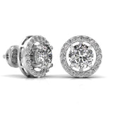 Ivana Jewels Earrings 2.5 Carat Centre Round Solitaire Diamond Earring
