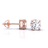 Ivana Jewels Earrings 2 Carat Each Classic Solitaire Studs