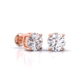 Ivana Jewels Earrings 2 Carat Each Classic Solitaire Studs
