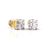 Ivana Jewels Earrings 2 Carat Each Classic Solitaire Studs