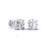 Ivana Jewels Earrings 2 Carat Each Classic Solitaire Studs