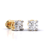 Ivana Jewels Earrings 80 Pointers Round Cut Diamonds Statement Studs