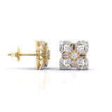 Ivana Jewels Earrings Antique Diamond Cluster Studs