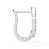 Ivana Jewels Earrings Baguette and Round Diamond Hoops