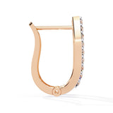 Ivana Jewels Earrings Baguette and Round Diamond Hoops