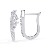 Ivana Jewels Earrings Baguette and Round Diamond Hoops