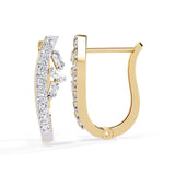 Ivana Jewels Earrings Baguette and Round Diamond Hoops