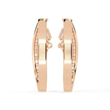Ivana Jewels Earrings Baguette and Round Diamond Hoops