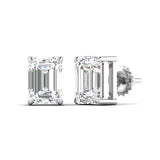 Ivana Jewels Earrings Elegant Emerald Cut Diamond Earrings