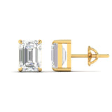 Ivana Jewels Earrings Elegant Emerald Cut Diamond Earrings