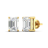 Ivana Jewels Earrings Elegant Emerald Cut Diamond Earrings