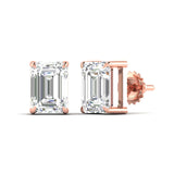Ivana Jewels Earrings Elegant Emerald Cut Diamond Earrings