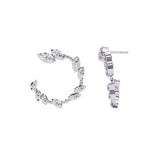 Ivana Jewels Earrings Leaf Design Hoop Earrings