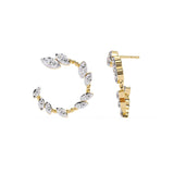 Ivana Jewels Earrings Leaf Design Hoop Earrings