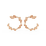 Ivana Jewels Earrings Leaf Design Hoop Earrings