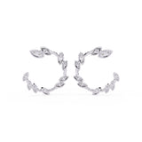 Ivana Jewels Earrings Leaf Design Hoop Earrings