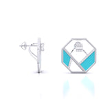 Ivana Jewels Earrings Matrix Octagon Earrings