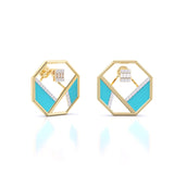 Ivana Jewels Earrings Matrix Octagon Earrings