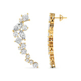 Ivana Jewels Earrings Multi-Shape Diamond Climber Earrings