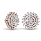 Ivana Jewels Earrings Round Diamonds Studs For Her
