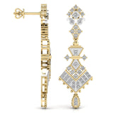 Ivana Jewels Earrings Royal Style Round Cut Diamond Dangler Earring