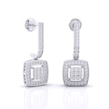 Ivana Jewels Earrings Sleek Drop Diamond Earrings
