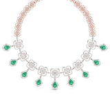 Ivana Jewels Necklace Fancy Shape Diamonds & Round Shape Diamonds Necklace