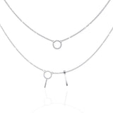 Ivana Jewels Necklaces Double Circle and Bar Necklace