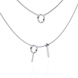Ivana Jewels Necklaces Double Circle and Bar Necklace