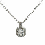 Ivana Jewels Pendant 1 Carat Solitaire Round Diamond Halo Of Light Pendant