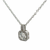 Ivana Jewels Pendant 1 Carat Solitaire Round Diamond Halo Of Light Pendant