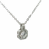 Ivana Jewels Pendant 1 Carat Solitaire Round Diamond Halo Of Light Pendant