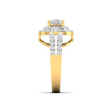 Ivana Jewels Ring Cushion Cut Diamond Engagement Ring with Pave Band