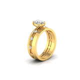 Ivana Jewels Rings 1.01 Carat Centre Solitaire Oval Diamond Celestial Circle Ring