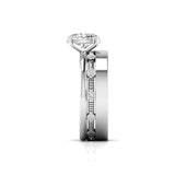Ivana Jewels Rings 1.01 Carat Centre Solitaire Oval Diamond Celestial Circle Ring