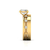 Ivana Jewels Rings 1.01 Carat Centre Solitaire Oval Diamond Celestial Circle Ring