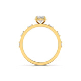 Ivana Jewels Rings 1.01 Carat Centre Solitaire Oval Diamond Celestial Circle Ring